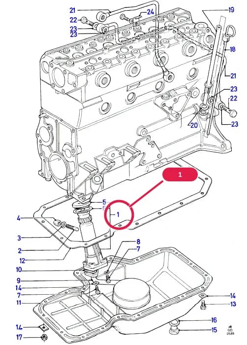 AIC GD/PD — AIC03 GD/PD.Oil Pump/Pan/Filter/Level Indicator › AIC03010 Oil Pan/Oil Pump/Oil Filter/Cooler; Diesel