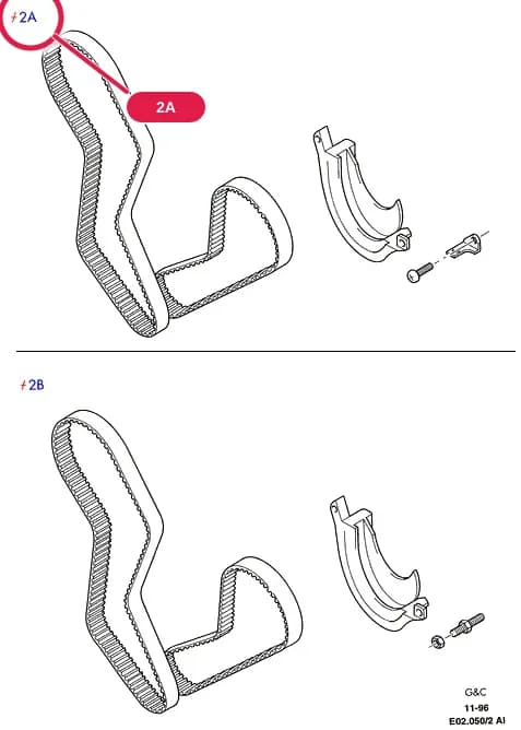 Kit - Timing Belt And Cover; Escort/Orion 86/91; 1.8L Diesel NA (60PS) — AIE Diesel 1.8 — AIE02 Diesel 1.8.Cylinder Head/Valves/Rocker Cover › AIE02050 Timing Gear; Diesel