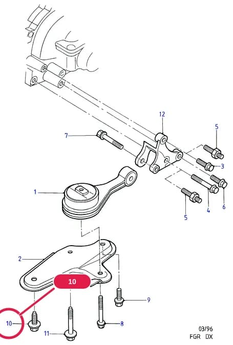 Screw And Washer Assy; M12 X 35MM — F Engine Assemblies Mounted On Body — F01 Engine Assemblies Mounted On Body.Engine And Transmission Suspension › F01060 Engine Mounting Damper