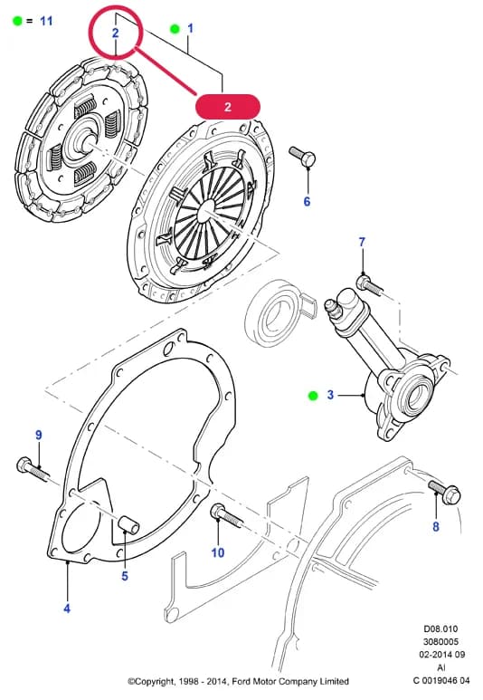 AID Lynx Engine — AID08 Lynx Engine.Clutch, Clutch Housing & Flywheel › AID08010 Clutch And Clutch Housing; Diesel