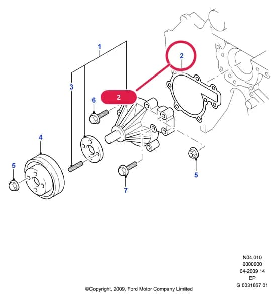 N Engine - Diesel — N04 Engine - Diesel.Engine Cooling › N04010 Water Pump