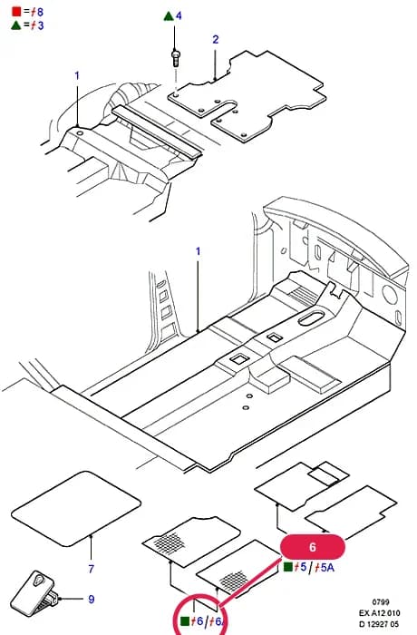 A Body And Related Parts — A12 Body And Related Parts.Floor Mats/Insulators & Console › A12010 Floor Mats