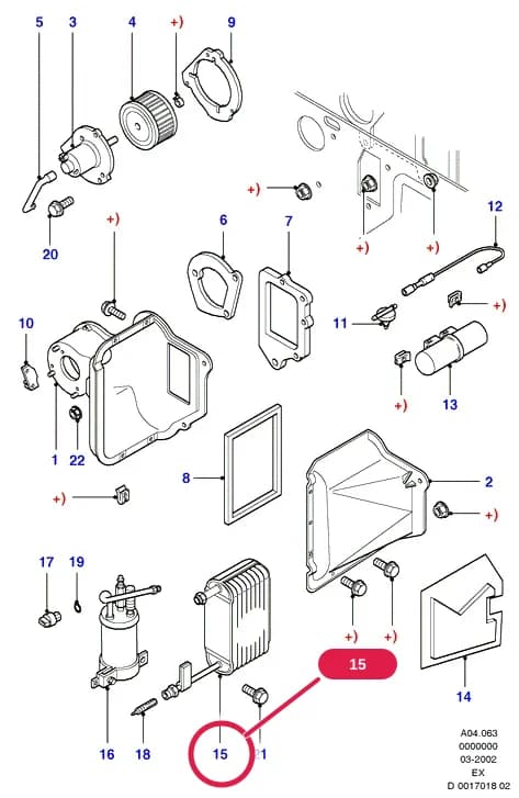 A Body And Related Parts — A04 Body And Related Parts.Dash Panel/Apron/Heater/Windscreen › A04063 Heater & Air Cond System Components