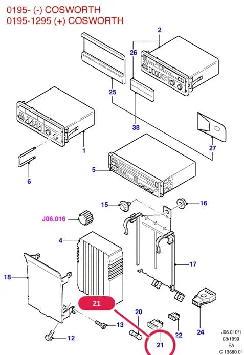 Fuse - Radio; 4 AMP — J Electrical System — J06 Electrical System.Audio System & Related Parts › J06010 Audio Equipment - Original Fit