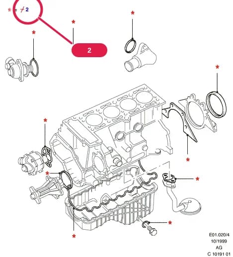 Kit - Eng.Gasket - Less Head Gasket; Lower; DOHC (8V) — AGE DOHC(DL/DH) — AGE01 DOHC(DL/DH).Engine/Block And Internals › AGE01020 Engine Gasket Kits;