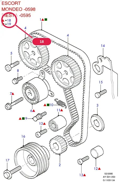 AYE Zetec E — AYE01 Zetec E.Engine/Block And Internals › AYE01050 Timing Gear;