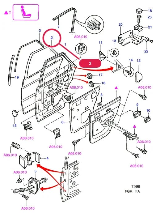 Panel Assy - Door - Outer; RH; 4/5 Door Saloon — A Body And Related Parts — A07 Body And Related Parts.Rear Doors And Related Parts › A07010 Rear Doors And Related Parts