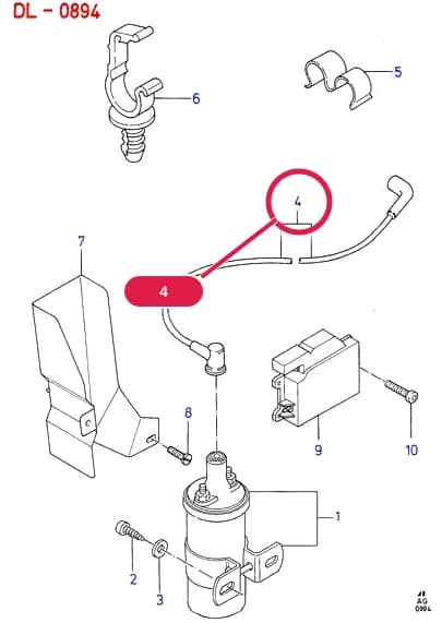 AGE DOHC(DL/DH) — AGE07 DOHC(DL/DH).Alternator/Starter Motor & Ignition › AGE07051 Ignition Coil And Wires