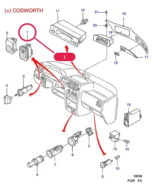 A Body And Related Parts — A05 Body And Related Parts.Instrument Panel › A05025 Instrument Panel Installed Parts
