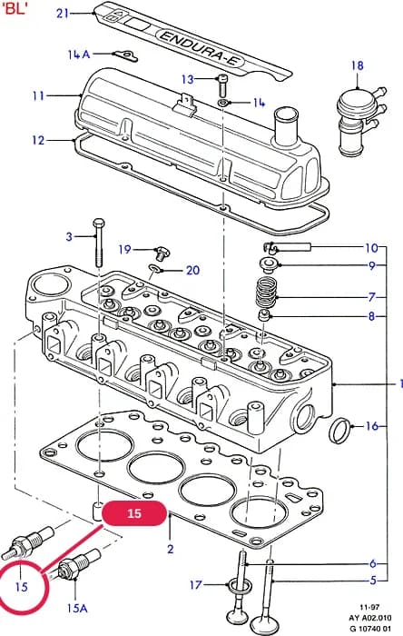 AYA OHV/HCS — AYA02 OHV/HCS.Cylinder Head/Valves/Manifolds/EGR › AYA02010 Cylinder Head/Valves/Rocker Cover;