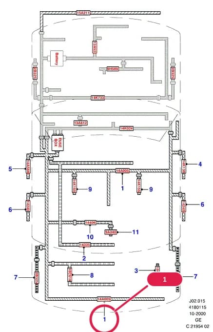 Wiring Assy - Main; LHD; (+)"MEX"; With Manual Rear Windows; With Driver 4 Way Mnl.Seat Adjuster; With Driver Air Bag; With Passenger Air Bag — J Electrical System — J02 Electrical System.Wiring System & Related Parts › J02015 Electrical Wiring - Body And Rear