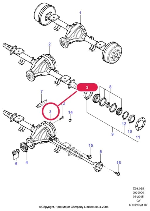 Cover - Rear Axle Housing; 4.27; 2.4L Duratorq-DI (130PS) - Puma — C Rear Axle - Rear Suspension — C01 Rear Axle - Rear Suspension.Rear Axle › C01055 Rear Axle