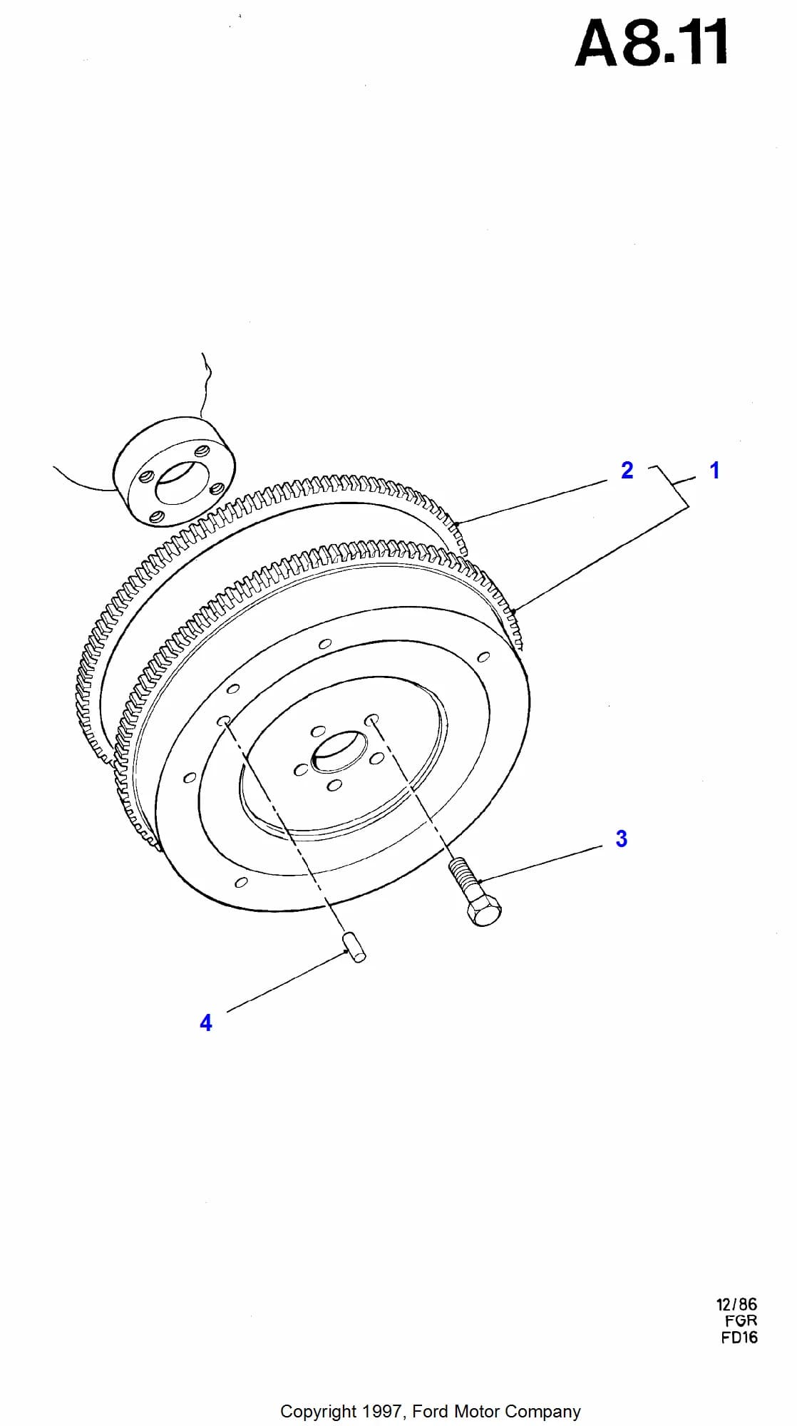 Flywheel Assy — Fiesta Fiesta JxS (1995–2006) — Flywheel