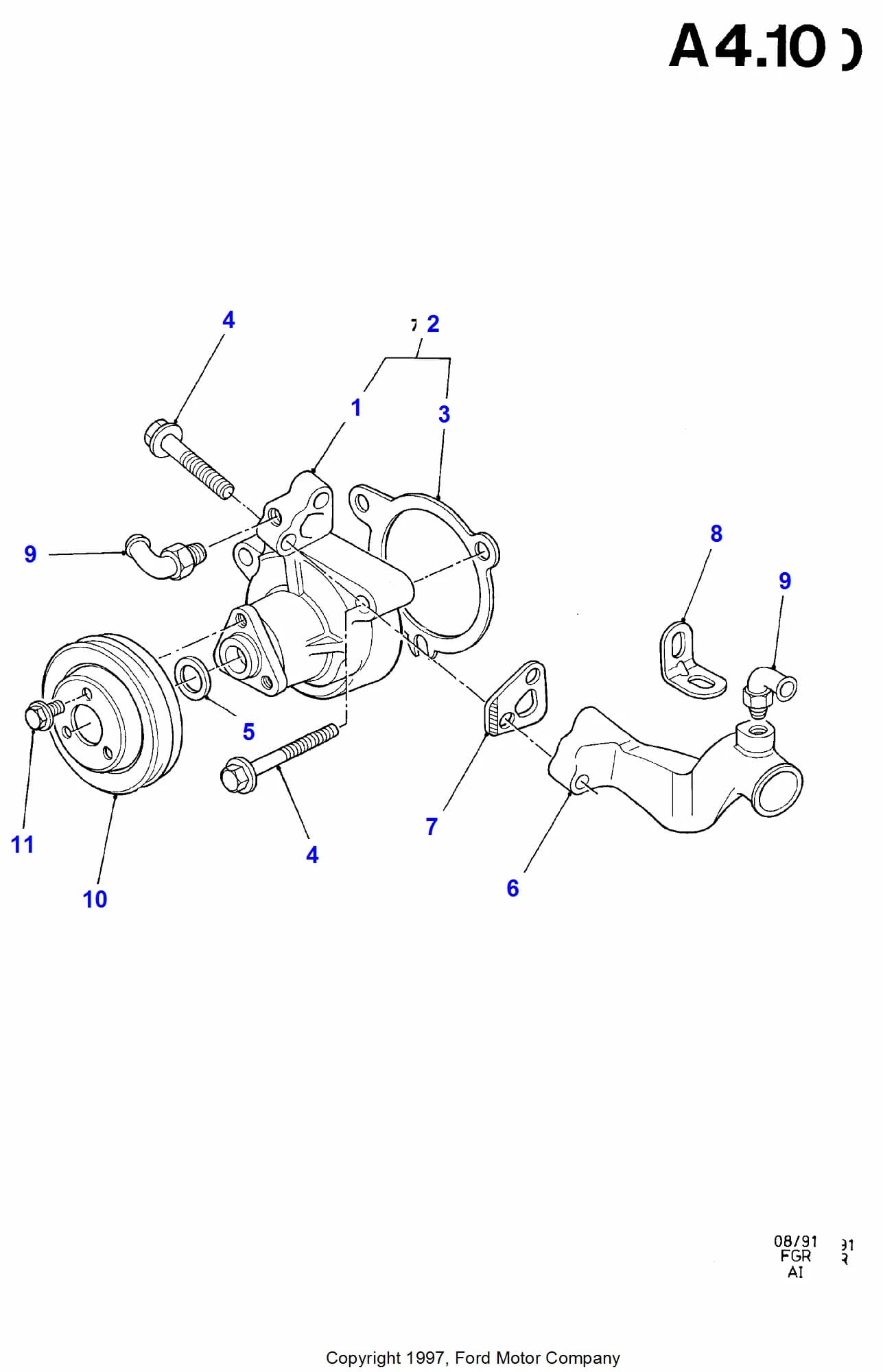 Kit - Water Pump Repair — Fiesta Fiesta JxS (1995–2006) — Water Pump