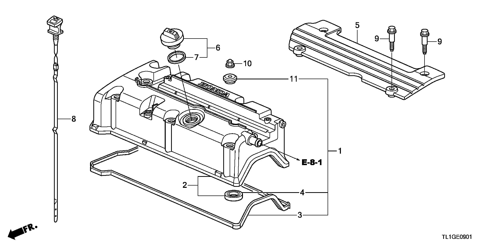 Germany (KG):5AT 2.4 S — ENGINE › E-9-1 CYLINDER HEAD COVER(2.4L)