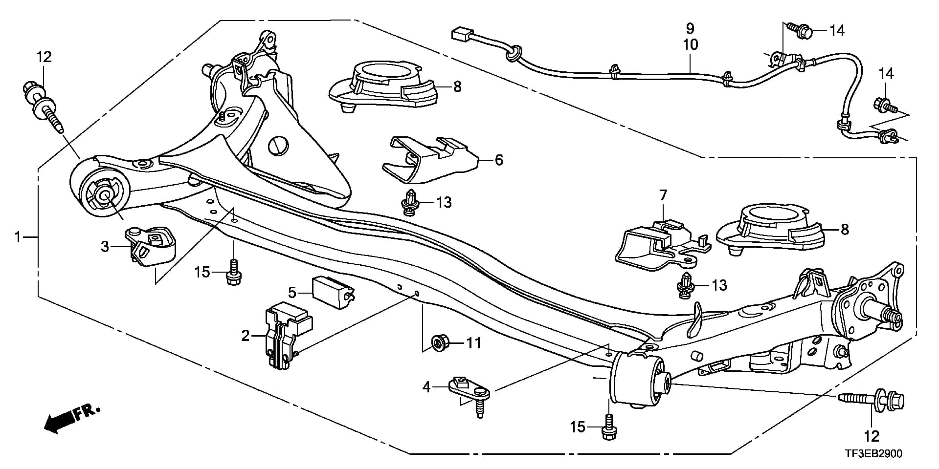 Car Manufacturer: JAPAN — South Africa  (KN):5MT 1.5EXS — STEERING,BRAKE,SUSPENSION › B-29 REAR AXLE