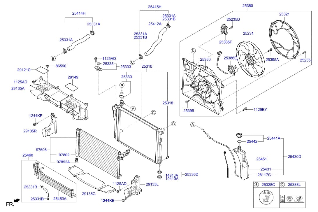 CONDENSER ASSY-COOLER — Genesis Genesis DH (2013–2016) — Engine cooling system