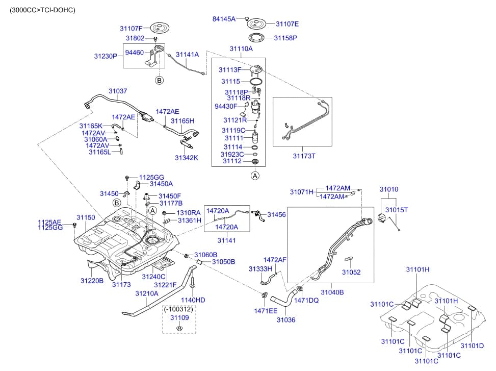PUMP-FUEL — ix55 ix55 (2008–2013) — Fuel system