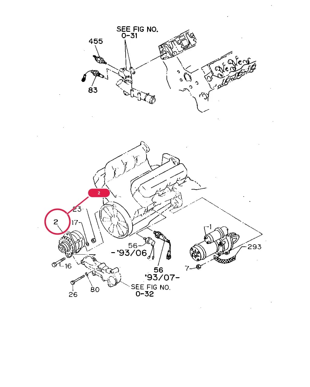 10653 - EXZ     90 - 95 — 0 - Engine, Emission, Engine Electrical › 0-60B - ENGINE ELECTRICAL CONTROL PARTS