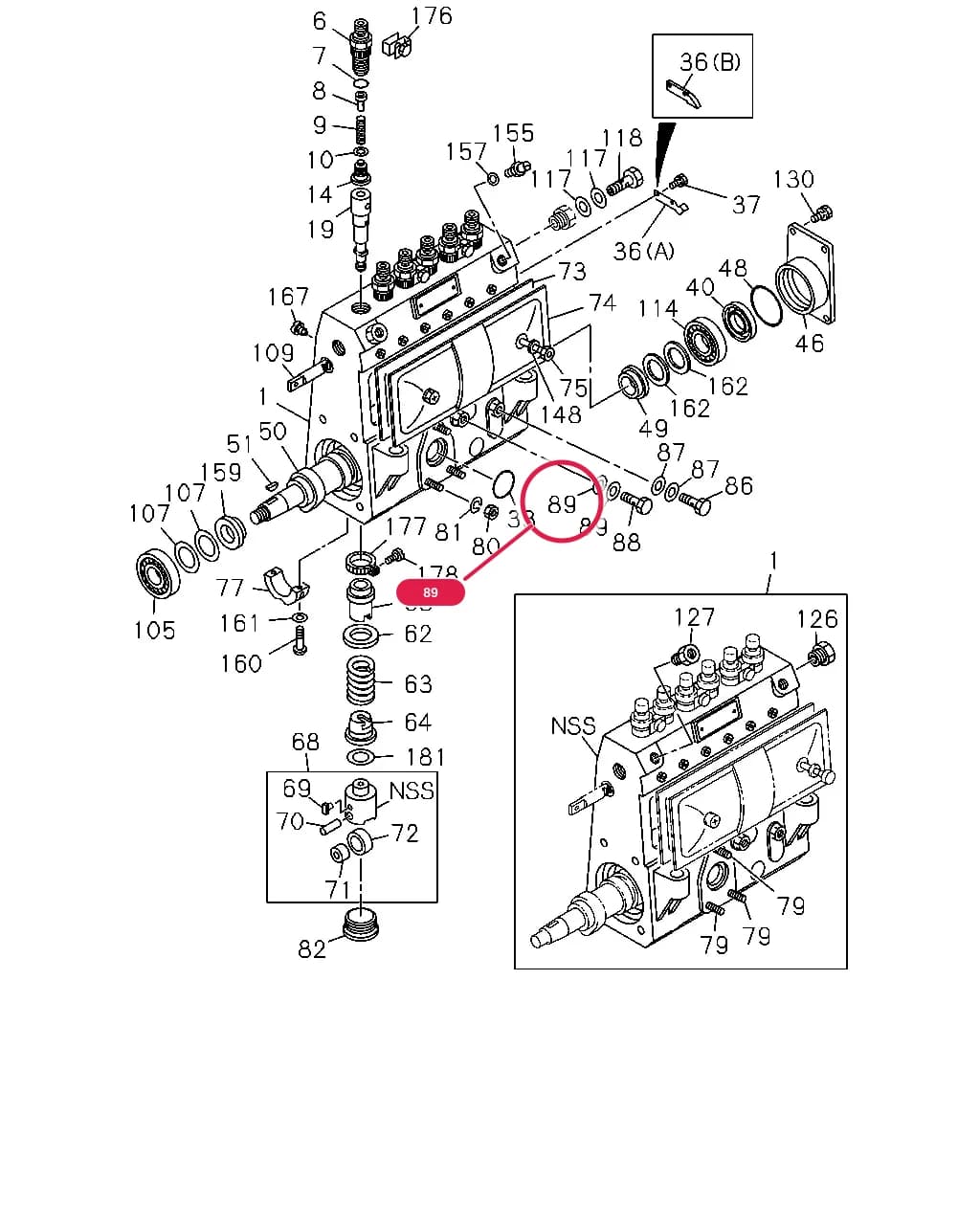 GASKET; OIL FEED BOLT,INJ PUMP — 10676 - LT 111,112,132,133     91 - — 0 - Engine, Emission, Engine Electrical › 0-80A - INJECTION PUMP
