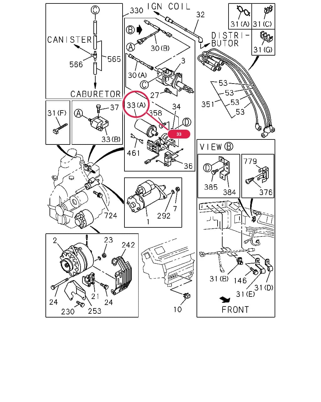 COIL ASM; IGN — 50686 - WFR-LHD     94 - 95 — 0 - Engine, Emission, Engine Electrical › 0-60 - ENGINE ELECTRICAL CONTROL PARTS