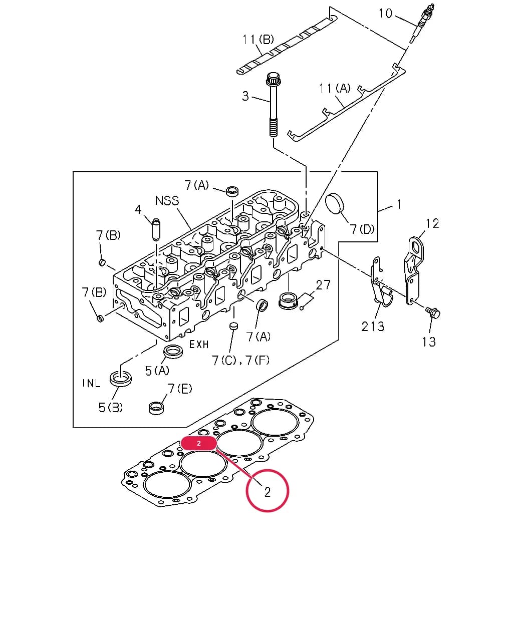00.289 GASKET; CYL HD — 50800 - TFR/TFS-RHD     99 - 03 — 0 - Engine, Emission, Engine Electrical › 0-11 - CYLINDER HEAD