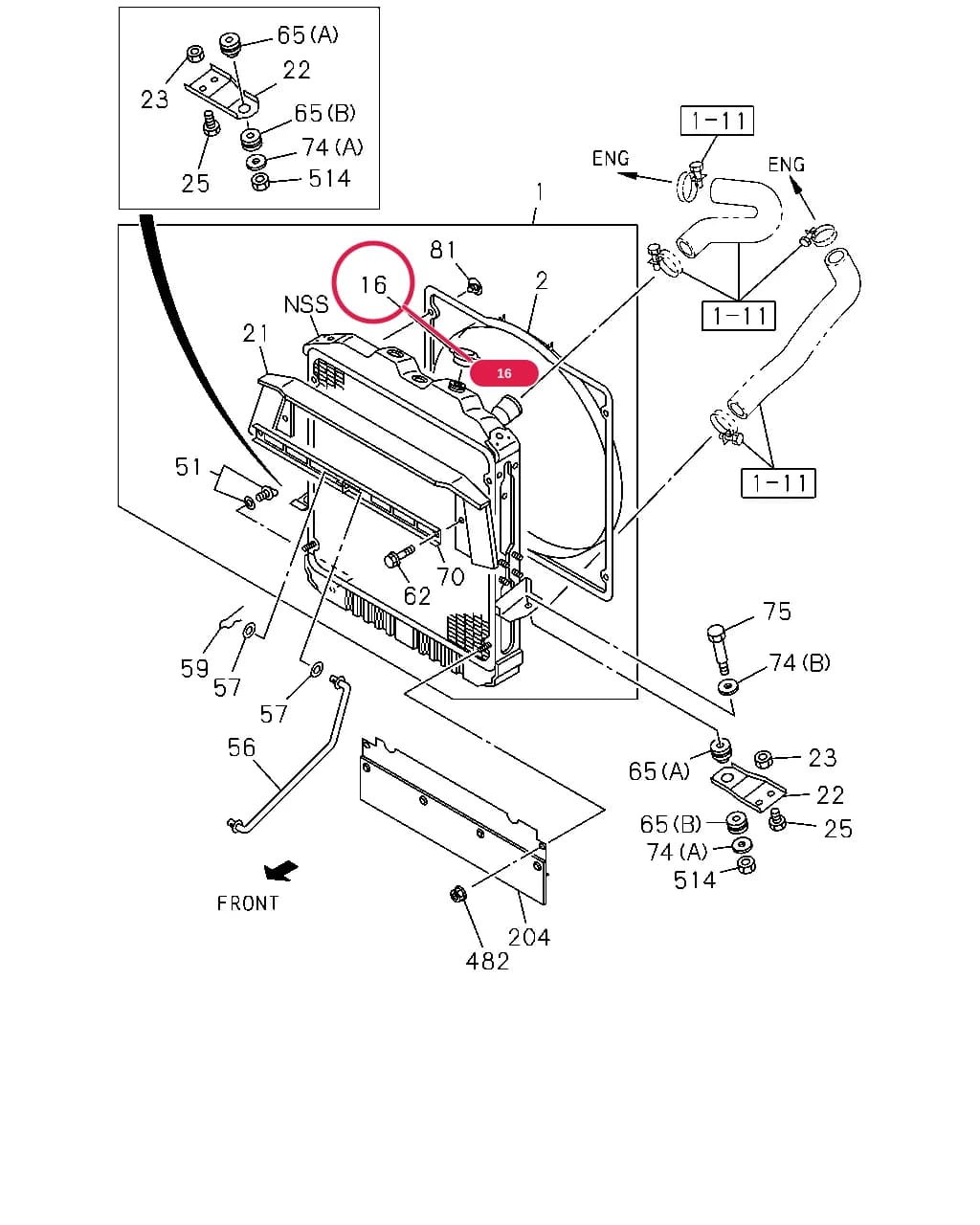 01.203 CAP; RAD — 51185 - NPR/NQR(LHD) EURO1     09 - — 1 - Fuel Tank, Cooling, Air Intake, Exhaust System › 1-10 - RADIATOR