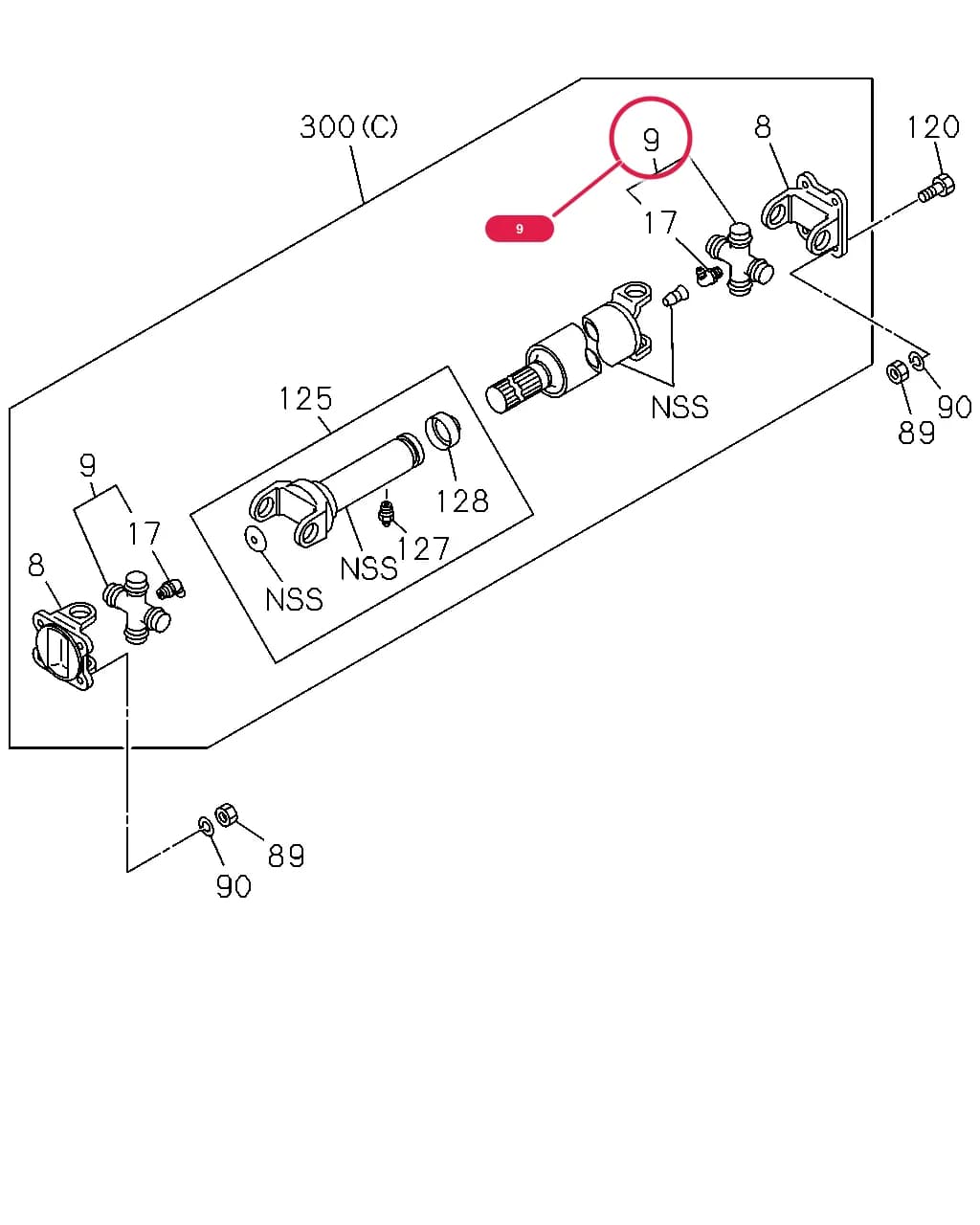 05.548 JOURNAL ASM; PROP SHAFT — 51376 - QKR(MIDDLE EAST)     11 - — 4 - Propeller Shaft, Axles, Steering, Suspension › 4-01 - PROPELLER SHAFT