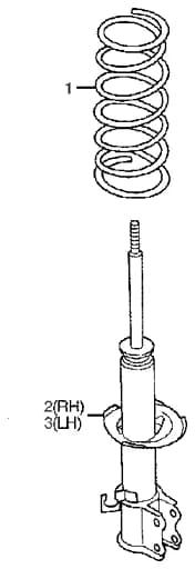 SHOCK ABSORBER ASSY-FRONT,RH — Pride Pride (1990–2001) — Front spring & damper