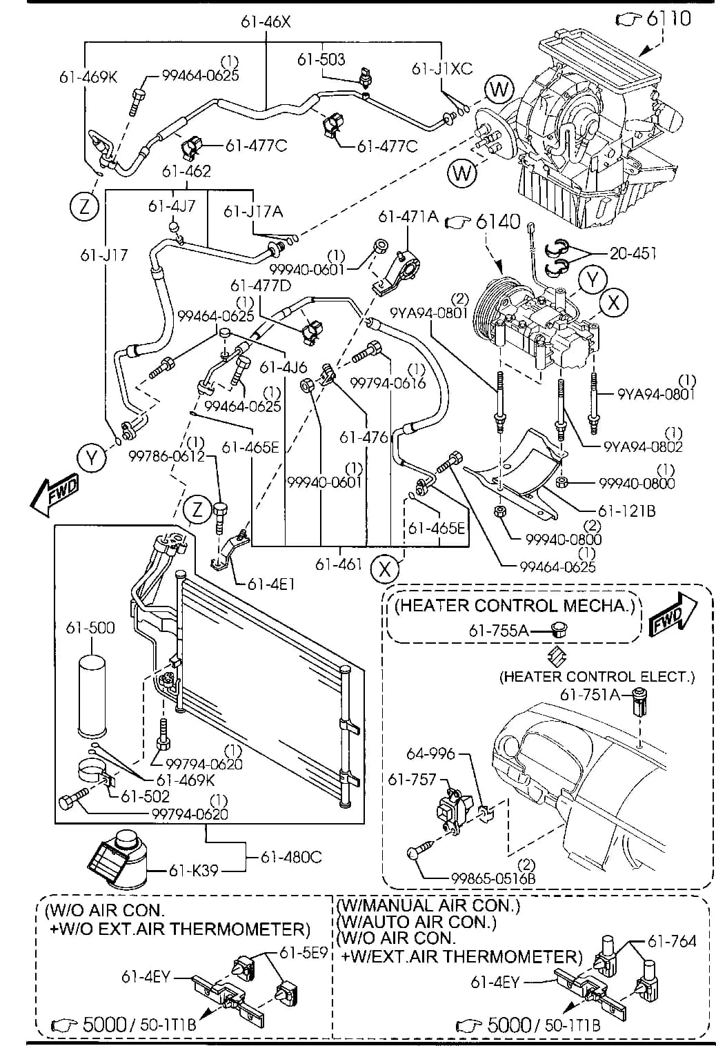 CONDENSER & OIL SET — 2008 MAZDA3 — BODY INTERIOR TRIM › 6130AA - AIR CONDITIONER (W/O TURBO)