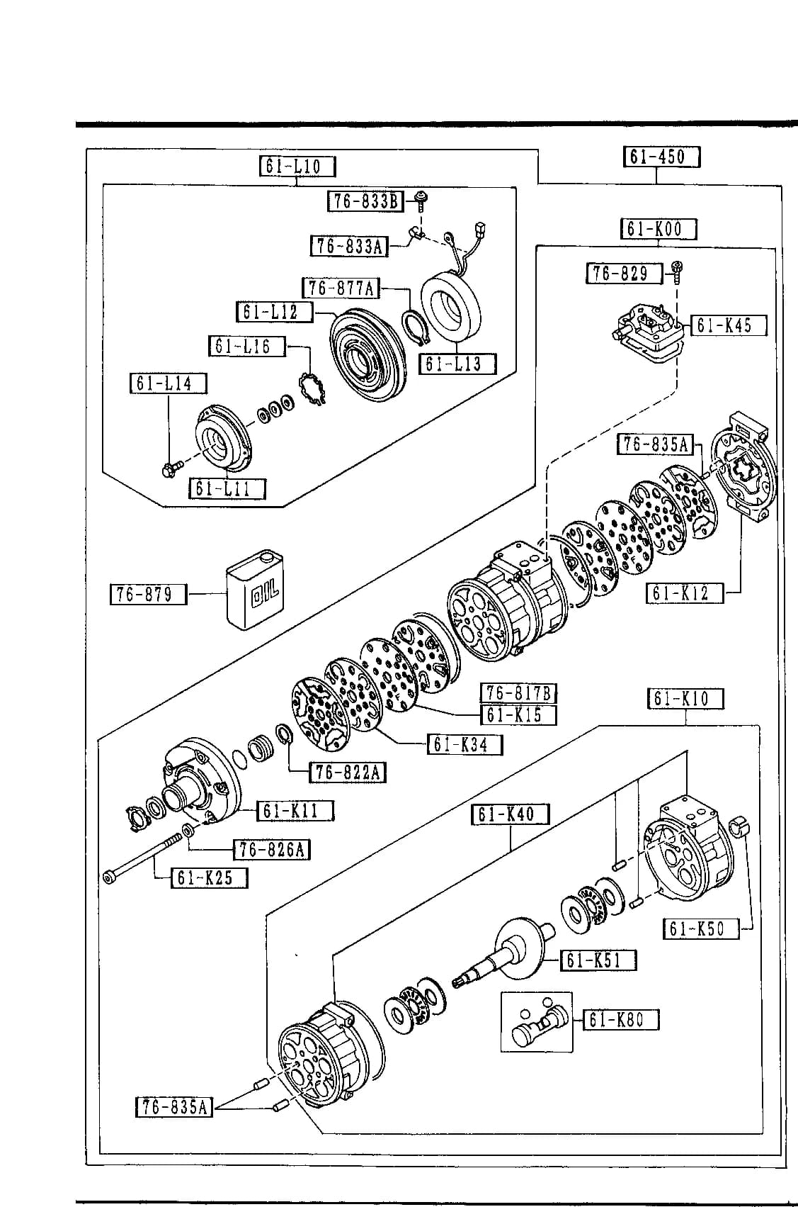 1989 MPV — BODY INTERIOR TRIM › 6140   - AIR CONDITIONING COMPRESSOR COMPONENTS (OPTION)