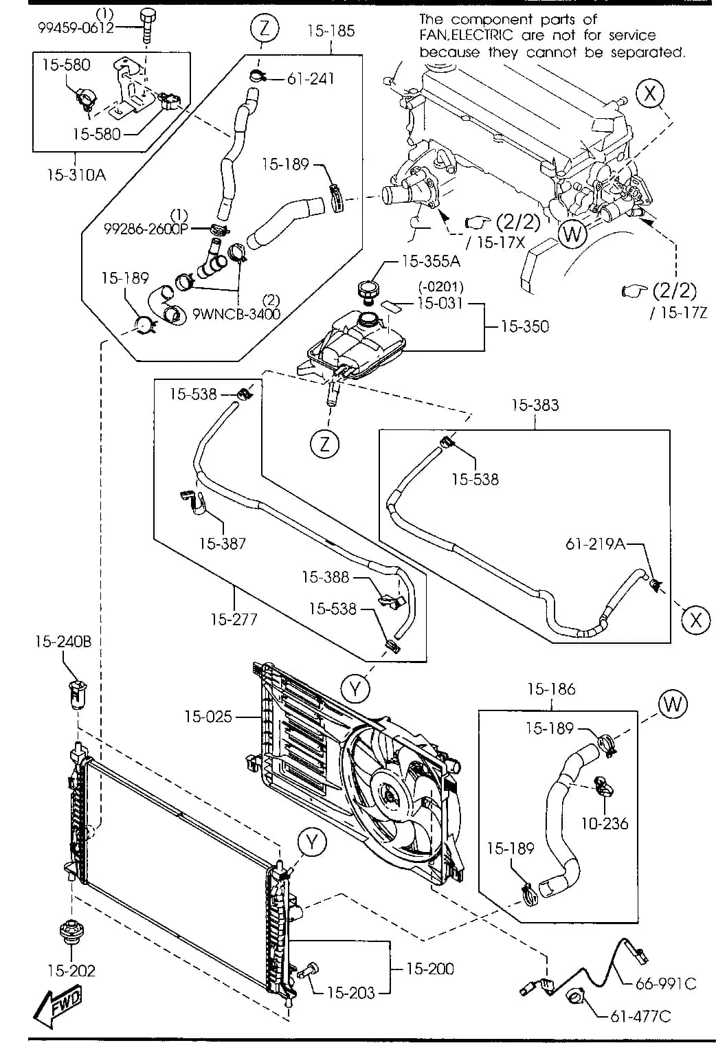 2011 MAZDA3 — GASOLINE-ENGINE 4-CYLINDER SUPPLEMENT › 1500BC - COOLING SYSTEM (2300CC)