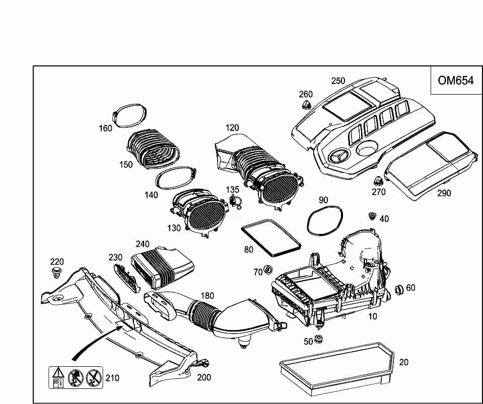 238.414 — 52 CHASSIS SHEET METAL / AIR INTAKE › 135 AIR INTAKE,DIESEL VEHICLES