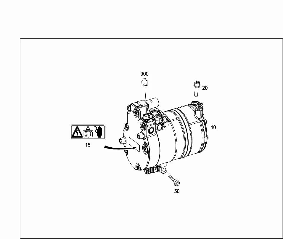 672: PART MUST BE CHECKED AFTER INSTALLATION FOR CURRENT FLASHWARE697: PART IS ONLY OR ALSO SUPPLIED AS RECONDITIONED PART — 212.095 — 83 HEATING AND VENTILATION › 190 A/C COMPRESSOR