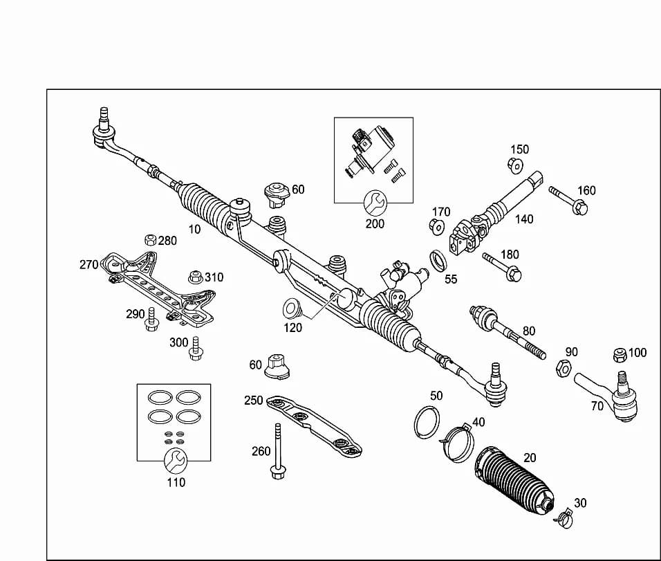 STEERING BOX ASSEMBLYFootnotes: Array — 203.287 — 46 STEERING › 015 STEERING GEAR