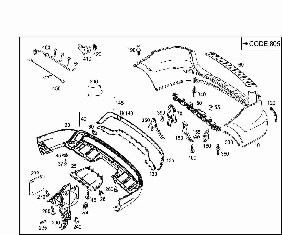 COVER, TOWING EYECHROME-772+802/-772+803/-772+804/-772+805 — 166.003 — 88 ATTACHMENT PARTS › 075 REAR BUMPER