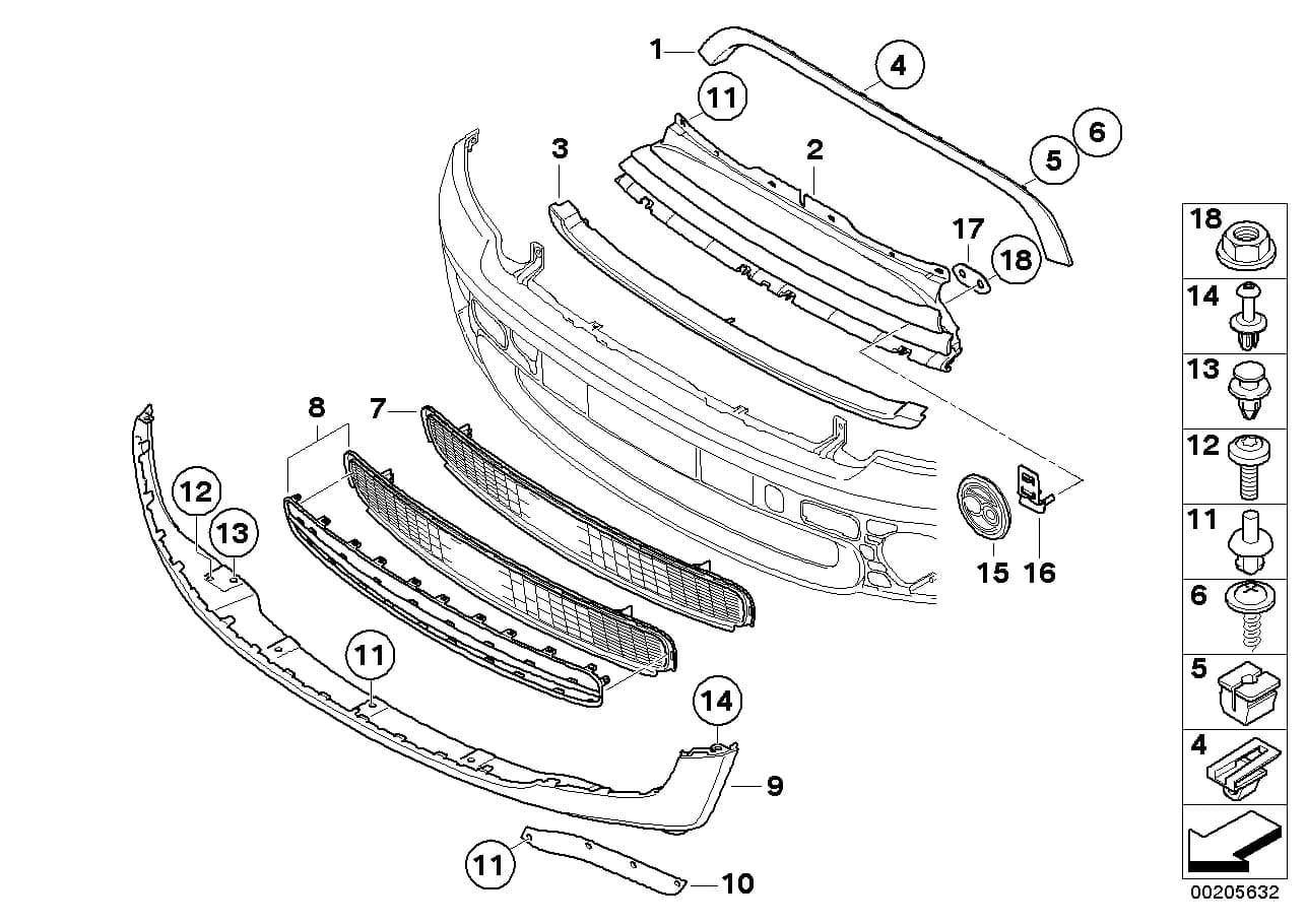 ECE — 51 Vehicle trim › 51_6218 Trim panel, trim elements, front