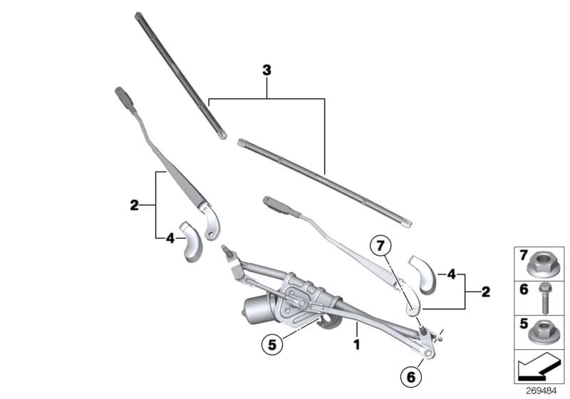 ECE — 61 Vehicle electrical system › 61_2972 Wiper system, complete