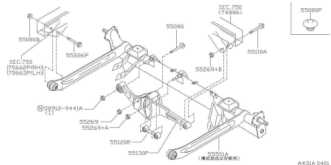 RNESSA (EVN30) — Chassis › 431A 001