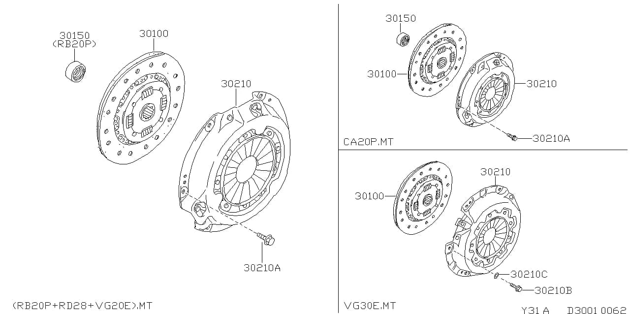 CEDRIC (Y31) — Chassis › D3001 001