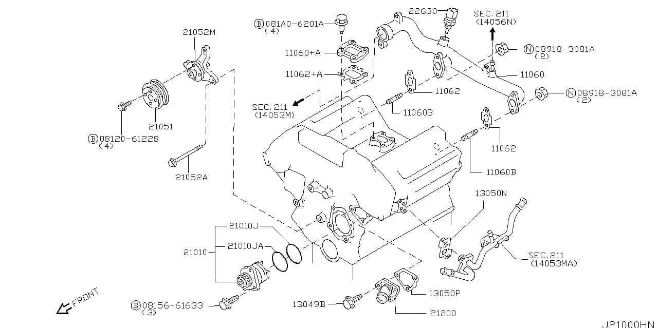 SKYLINE (V35) — Engine › 210C 002