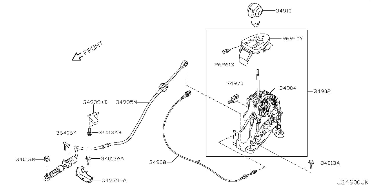 DUALIS JAPAN (J10) — Chassis › 349A 001