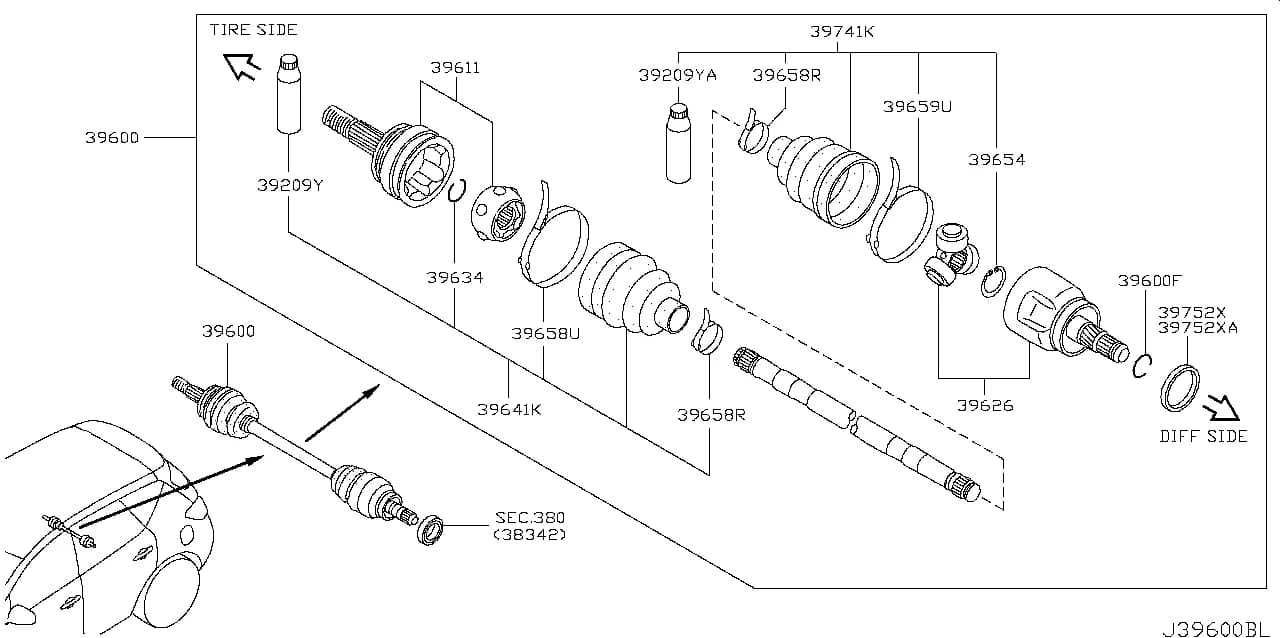 MURANO (Z51) — Chassis › 396A 001