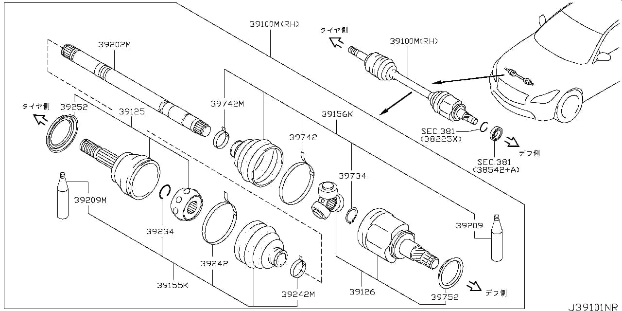 FUGA (Y51) — Chassis › 391A 001
