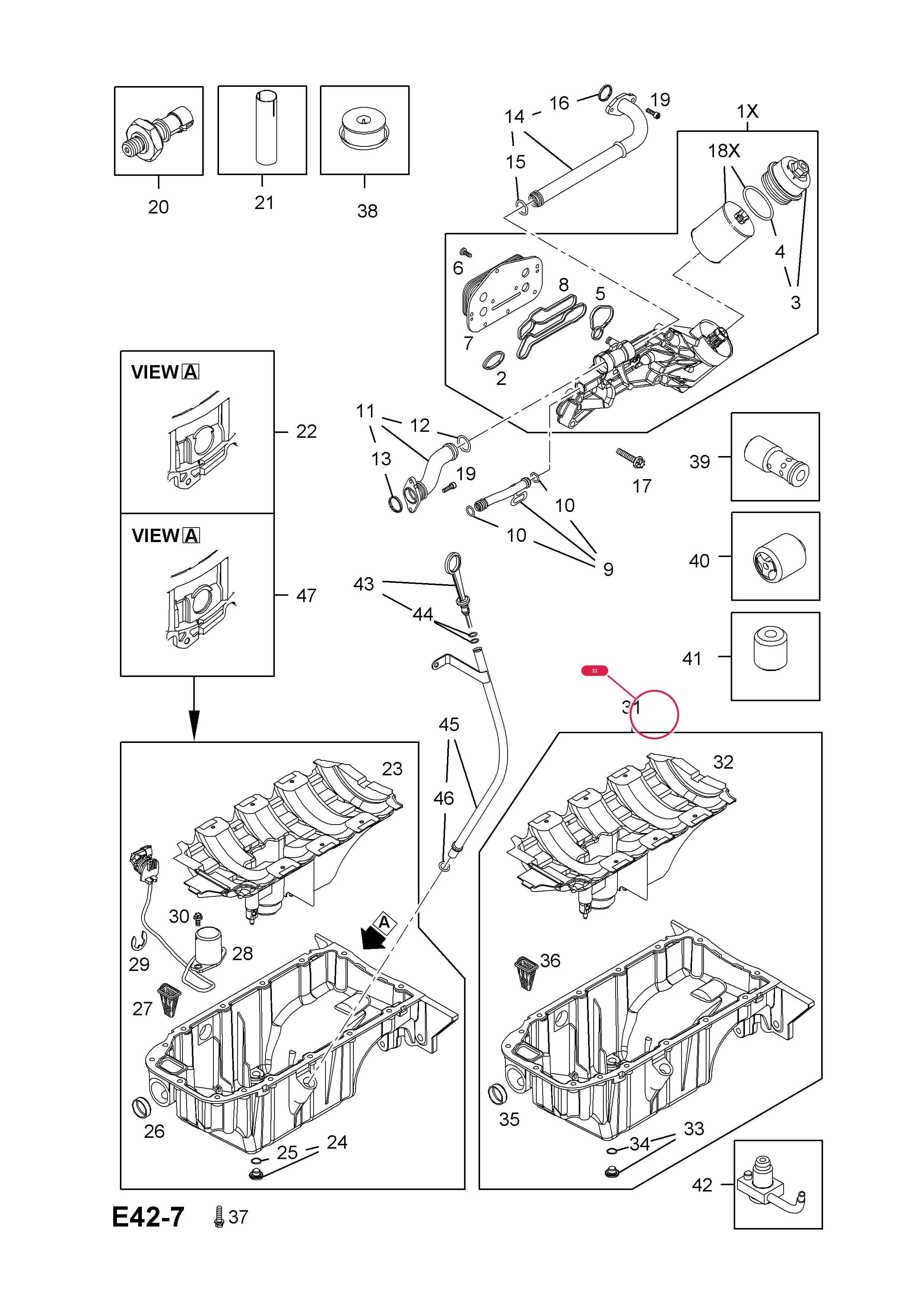 PAN,ASSY.,OIL (USED WITH MANUAL OR EASYTRONIC TRANSMISSION) (LESS SENSOR) (FOR POC BUF,BREAKPOINT CONTROL MY10.75) — Opel  ASTRA-H ( 2004 - ) — E ENGINE AND CLUTCH › 7 Z18XER[2H0],A18XER[2H0] PETROL ENGINES