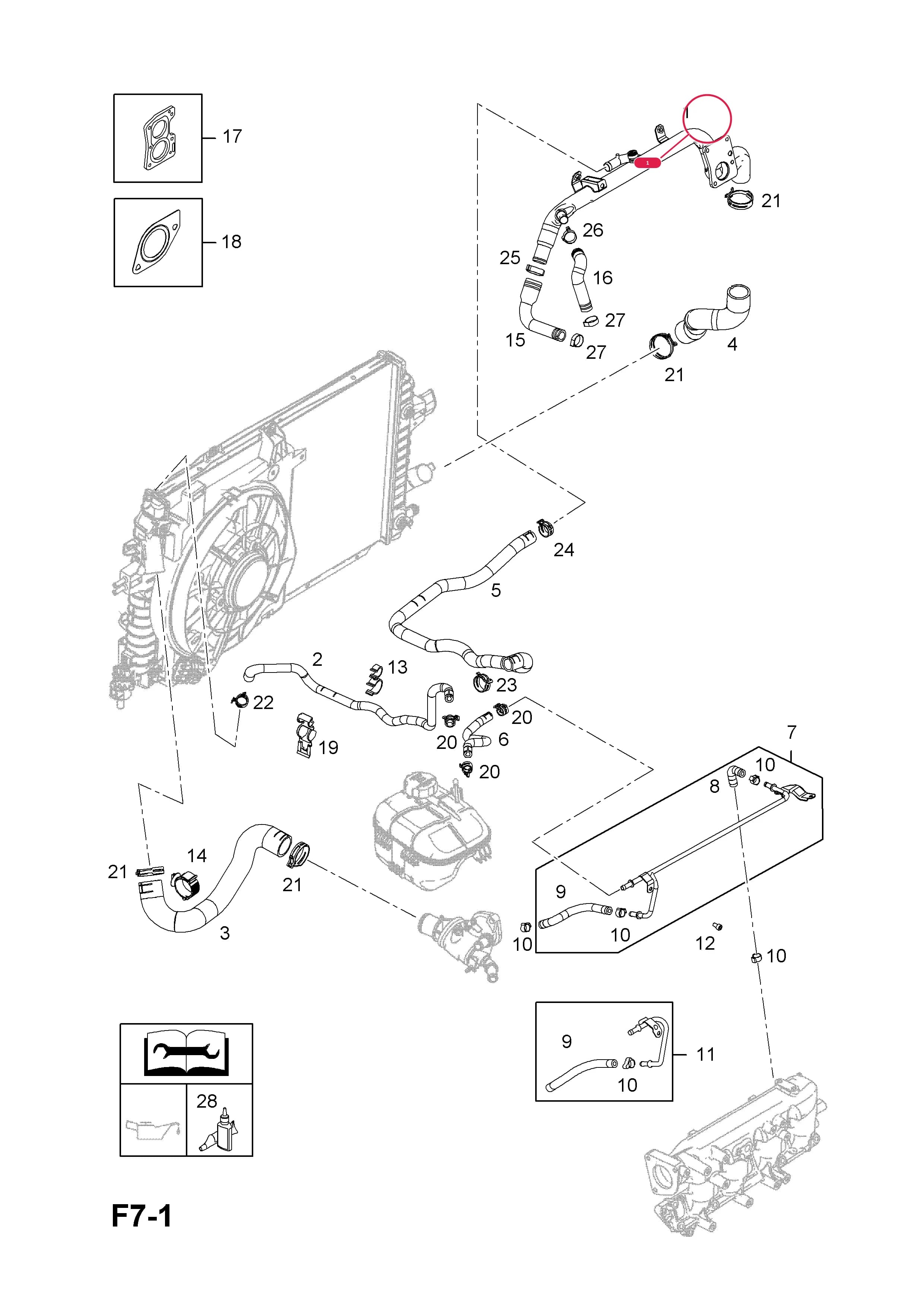 PIPE,RADIATOR,OUTLET (NLS.- USE 93194989   13 38 341 AND SUPPLY 93194990   13 38 342 AND 55213862   20 59 741) — Opel  ASTRA-H ( 2004 - ) — F COOLING › 24.HOSES AND PIPES (CONTD.)
