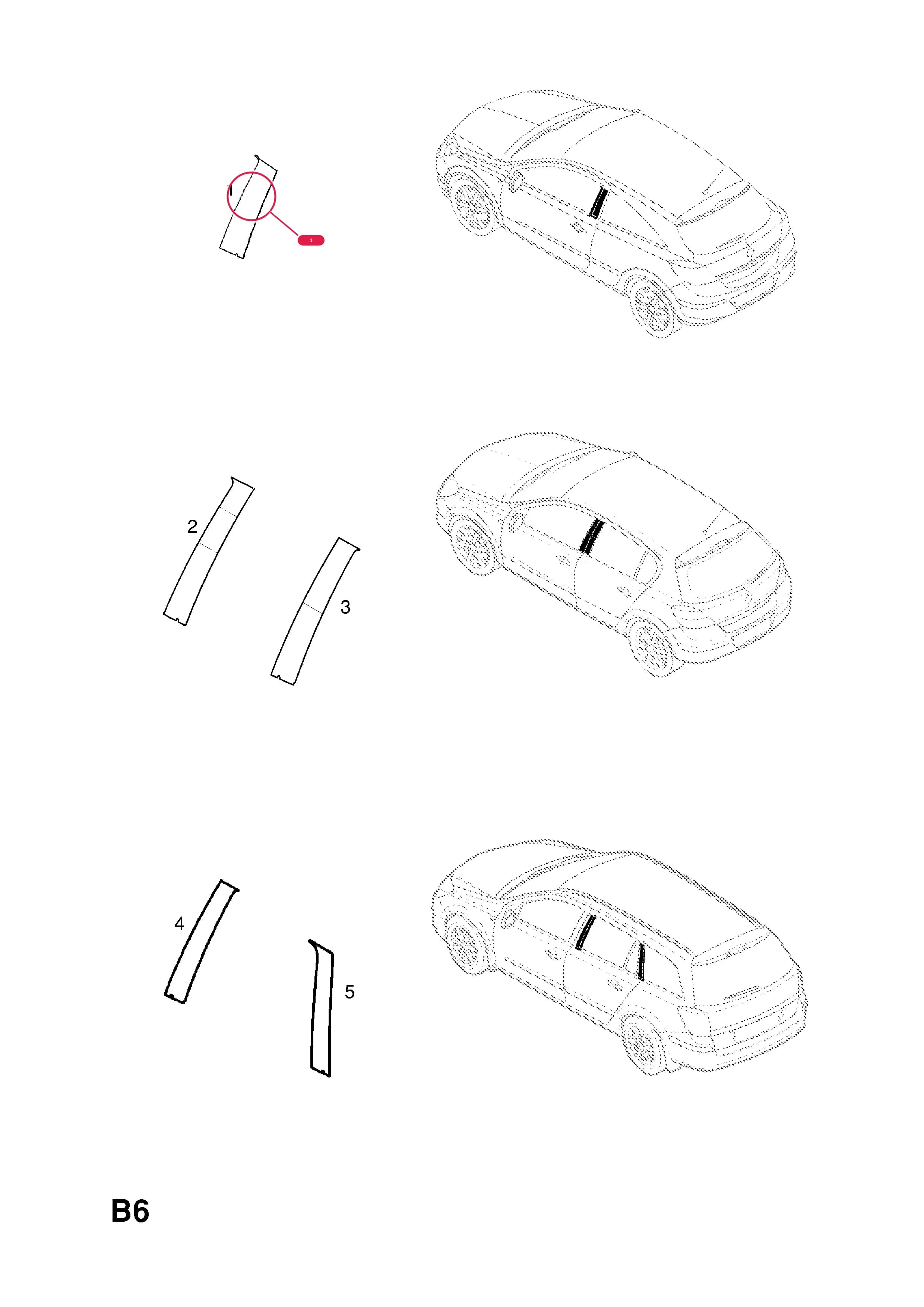 STRIPE,STYLING,FRONT DOOR WINDOW FRAME,REAR,RH,ANTHRACITE  (PRODUCTION NO. 13166320) — Opel  ASTRA-H ( 2004 - ) — B BODY EXTERIOR FITTINGS › 4 BODY STYLING STRIPES