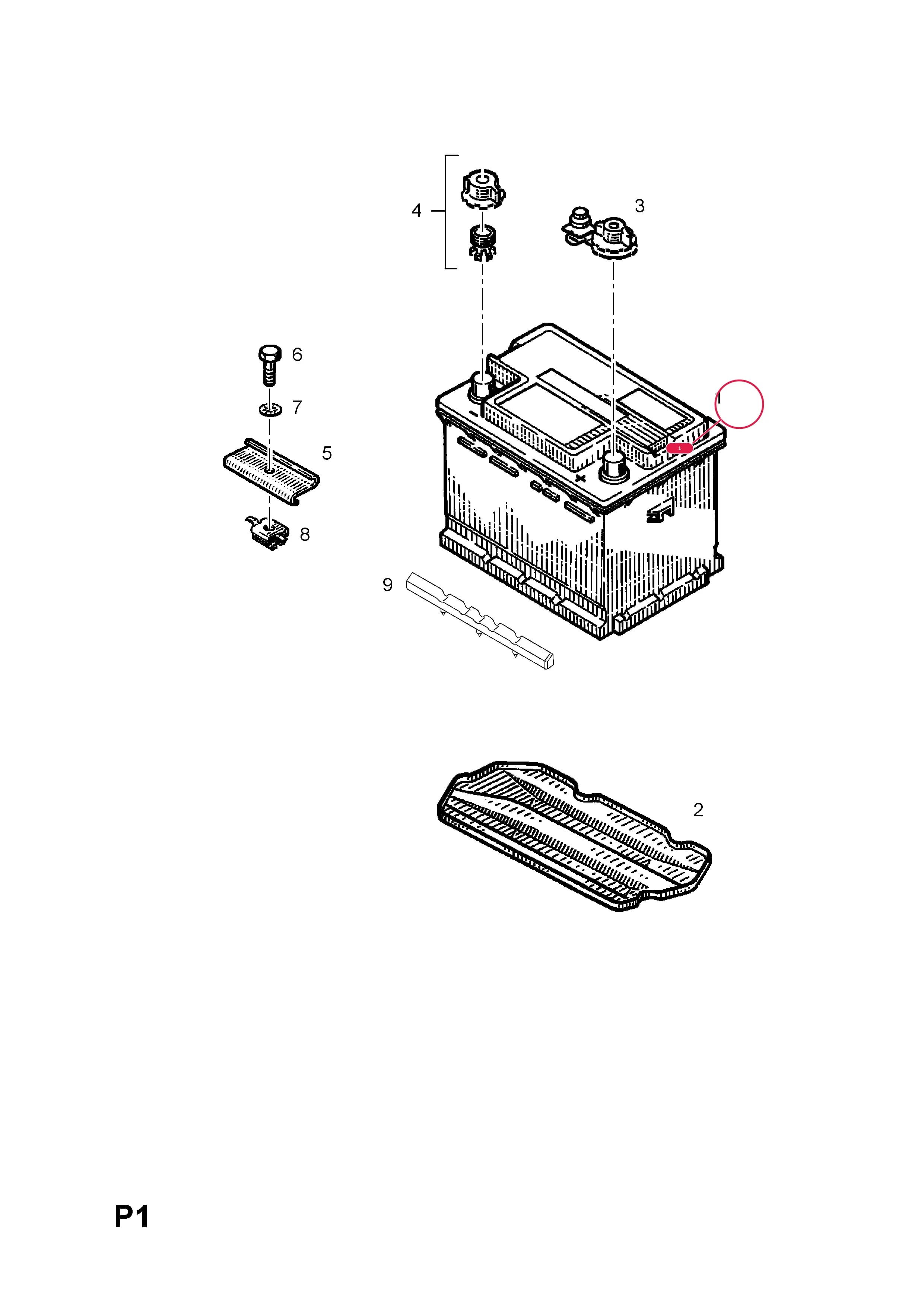 BATTERY,12V.70AMP (NLS.- USE 19023517  62 01 278) — Opel  ARENA ( 1997 -  2001) — P ELECTRICAL › 1 ENGINE AND COOLING