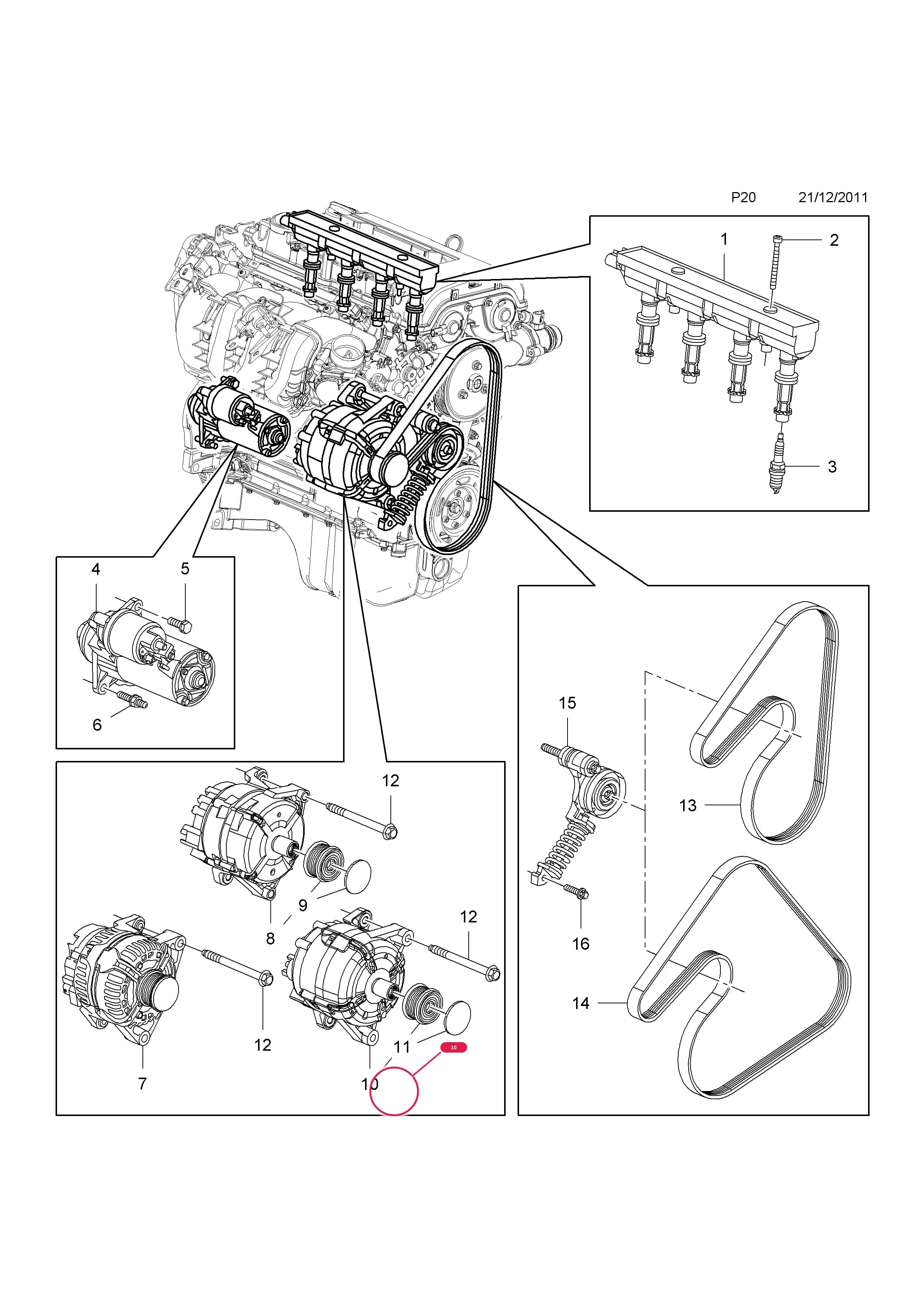 ALTERNATOR,ASSY.,140 AMP (IDENT ADS) (FOR STOP/START ENGINE SYSTEM) — Opel  INSIGNIA ( 2009 - ) — P ELECTRICAL › 1 ENGINE AND COOLING