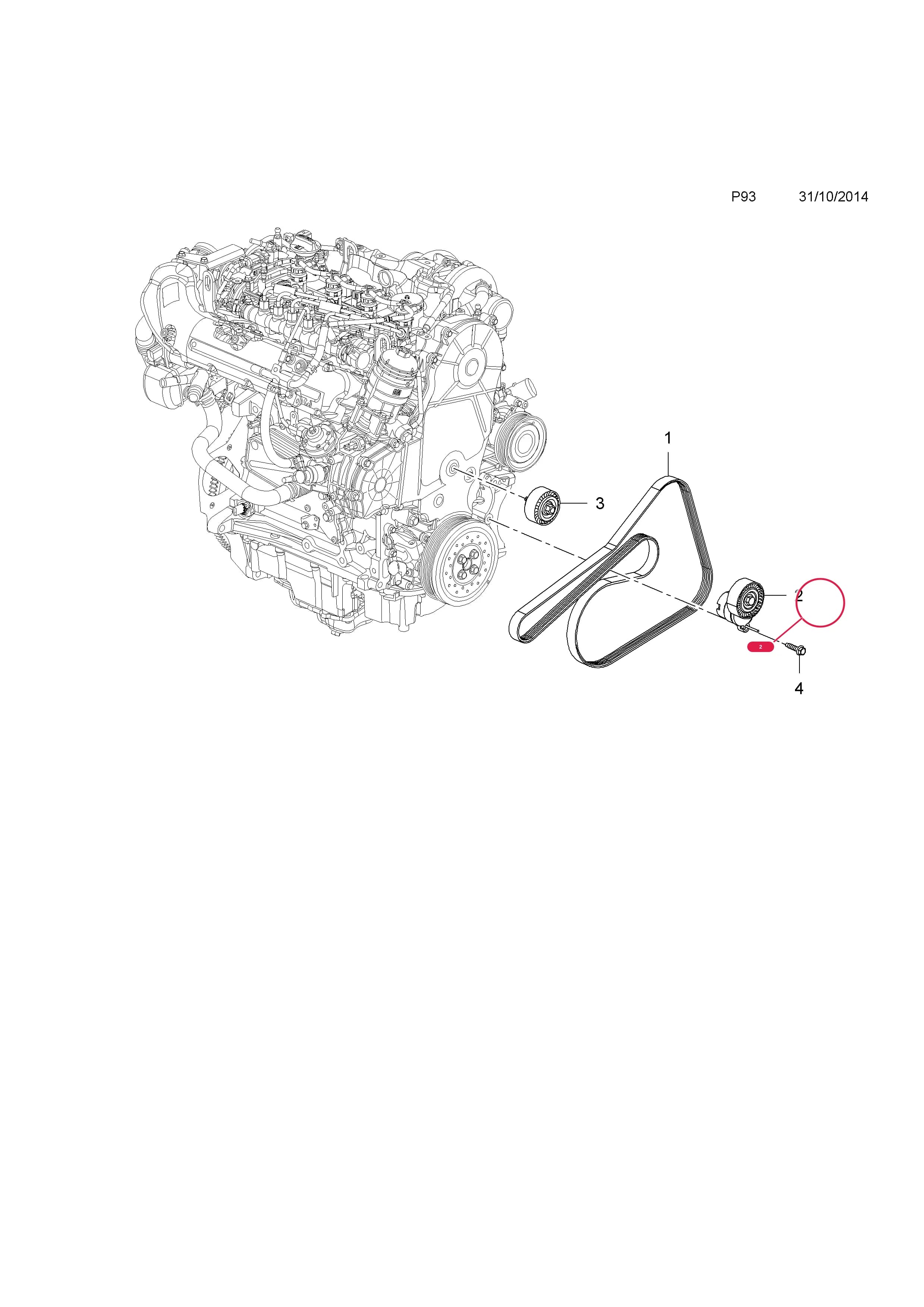 TENSIONER,DRIVE BELT — Opel  INSIGNIA ( 2009 - ) — P ELECTRICAL › 1 ENGINE AND COOLING